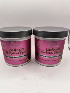 Every Strand Keratin Aloe Vera + Vitamin E Hair Repairing Treatment Masque 2 Pk